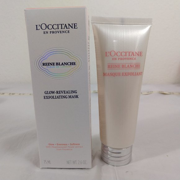 L'OCCITANE Reine Blanche Glow-Revealing Exfoliating Mask 75ML NIB - Picture 2 of 6